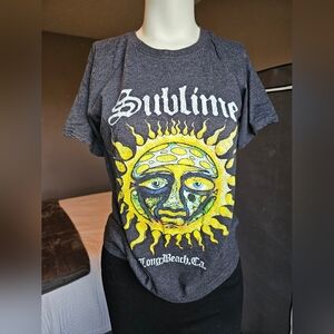 Womens SUBLIME Charcoal Gray Graphic T-Shirt